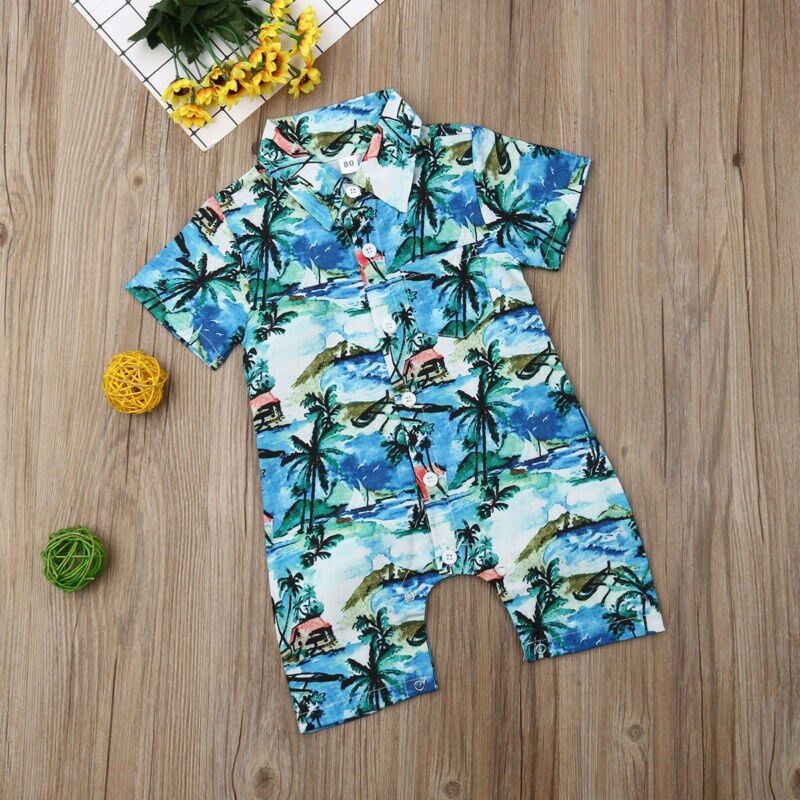 Hot-sale-Newborn-Baby-Boys-Romper-Jumpsuit-Short-Sleeve-Hawaii-Long-Pants-Clothes-Outfits-Summer-baby-2