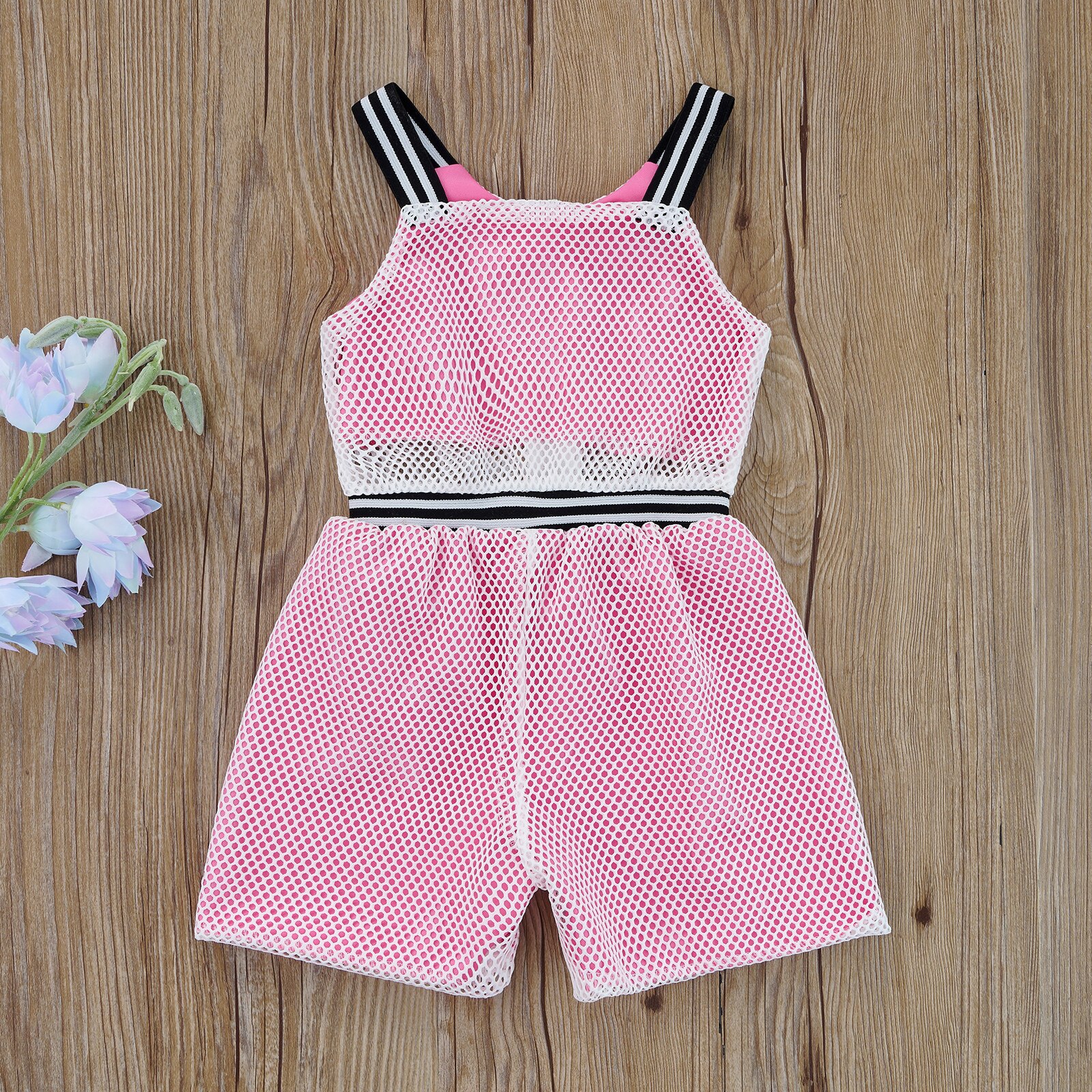 Infant-Kids-Baby-Girl-s-Summer-Suspender-Jumpsuit-Fashion-Contrast-Color-Hollow-Fishnet-Zipper-Short-Pants-1