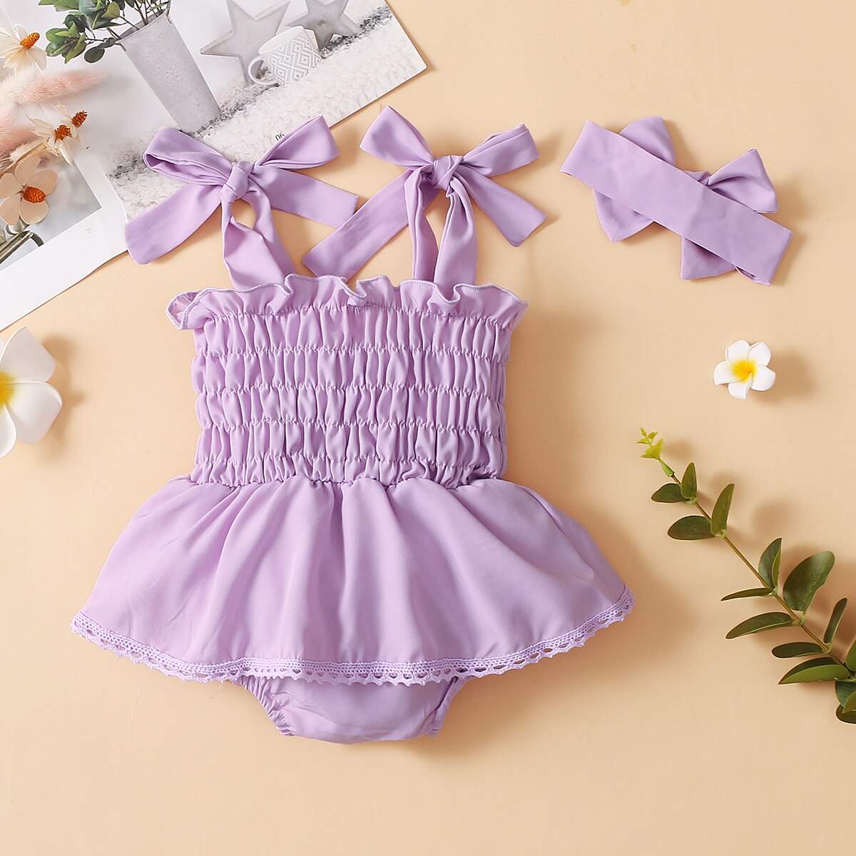 Infant-Newborn-Baby-Girls-Bodysuits-Dress-Elastic-Solid-Bowknot-Strap-Jumpsuit-Summer-Outfits-Tutu-Outfits-With-4