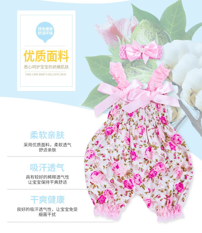 Kids-Jumpsuit-with-Headband-Flower-Print-Sleeveless-Romper-with-Elastic-Shoulder-Strap-Headwear-Sunsuit-Baby-Summer-3