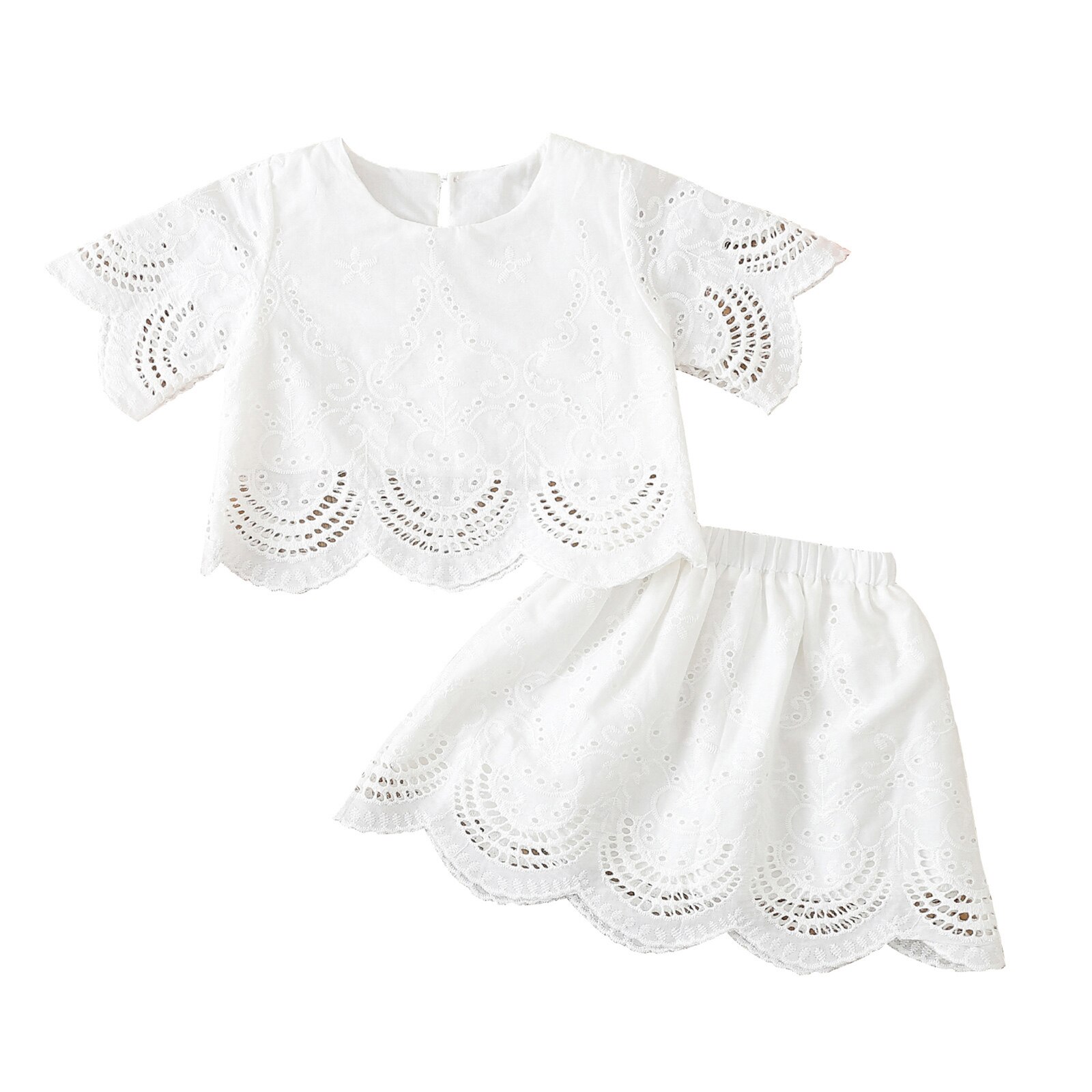 Ma-Baby-2-7Y-Toddler-Kids-Girls-Clothes-Set-Children-Outfits-White-Lace-T-shirt-Skirts-5