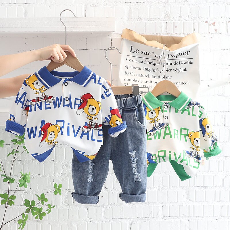 New-Autumn-Baby-Boys-Girls-Cotton-Clothes-Children-Full-Printe-T-shirt-Jeans-2Pcs-Set-Infant-2