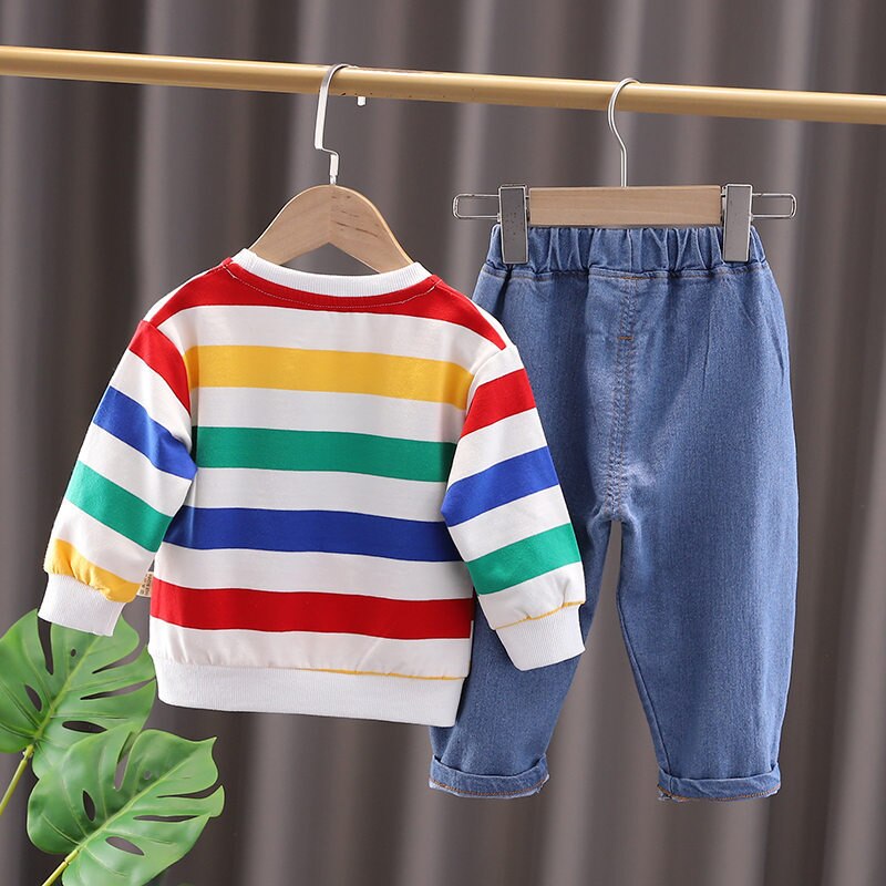 New-Autumn-Baby-Rainbow-T-shirt-Pants-2Pcs-Suit-Toddler-Tracksuits-Children-Boys-Girls-Sport-With-2