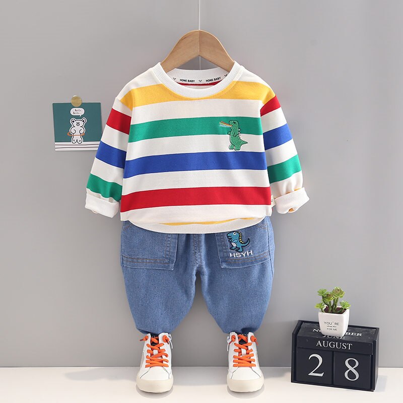 New-Autumn-Baby-Rainbow-T-shirt-Pants-2Pcs-Suit-Toddler-Tracksuits-Children-Boys-Girls-Sport-With-3