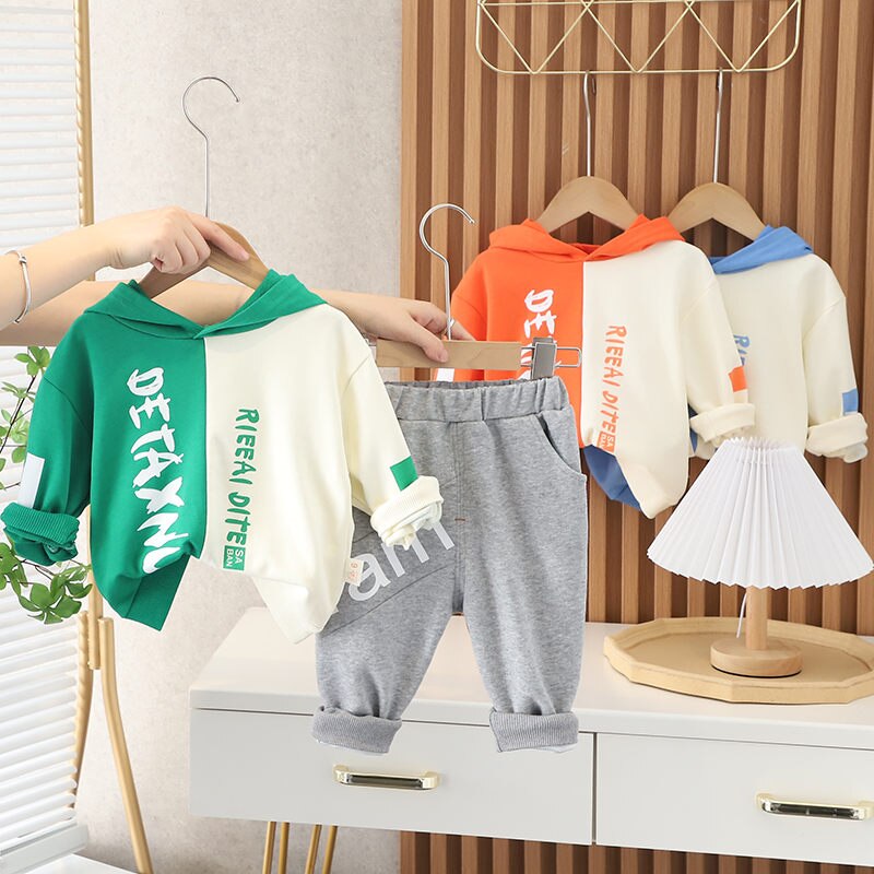 New-Autumn-Children-Baby-Clothes-Kids-Boys-Girls-Letters-Patchwork-Hoodies-Jacket-Pants-Sets-Toddler-Clothing-3