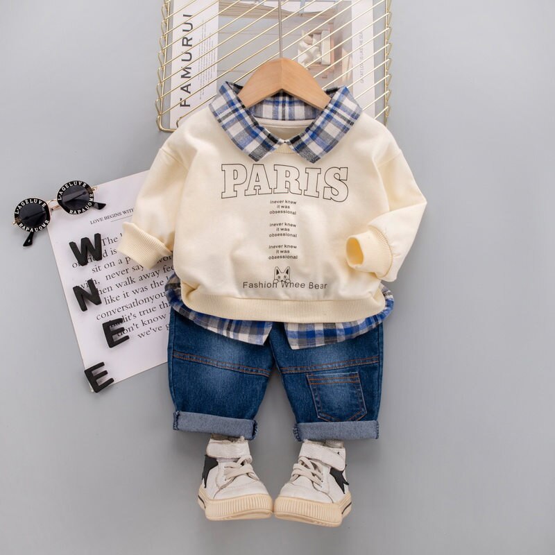 New-Toddler-Children-Clothes-Suits-Autumn-Baby-Girls-Boys-Clothing-Cartoon-CAR-Kids-T-Shirt-Jeans-2