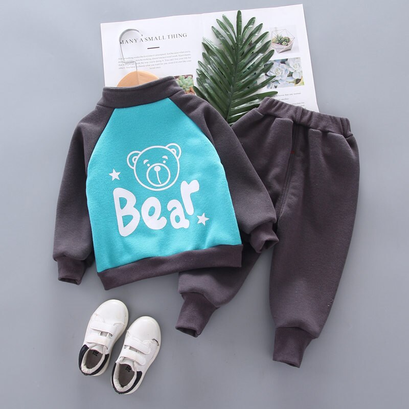 New-Winter-Children-Thicken-Casual-Clothes-Baby-Boys-Girls-Cotton-T-Shirt-Pants-2Pcs-Sets-Kids-2