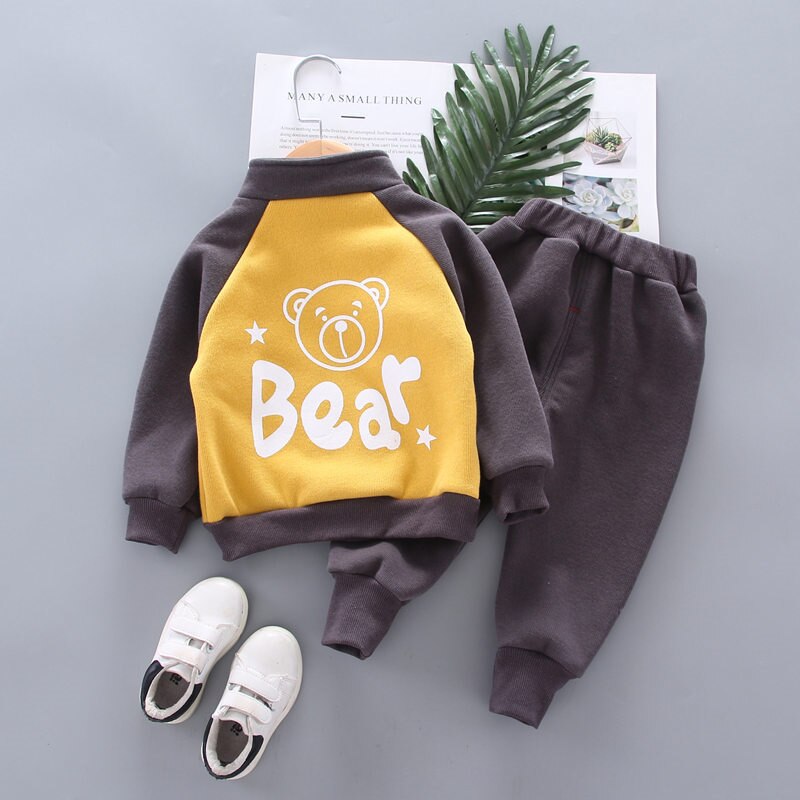 New-Winter-Children-Thicken-Casual-Clothes-Baby-Boys-Girls-Cotton-T-Shirt-Pants-2Pcs-Sets-Kids-3