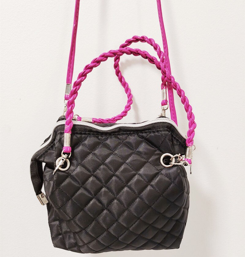 New-cartoon-handbag-diagonal-bag-nylon-black-storage-bag-2