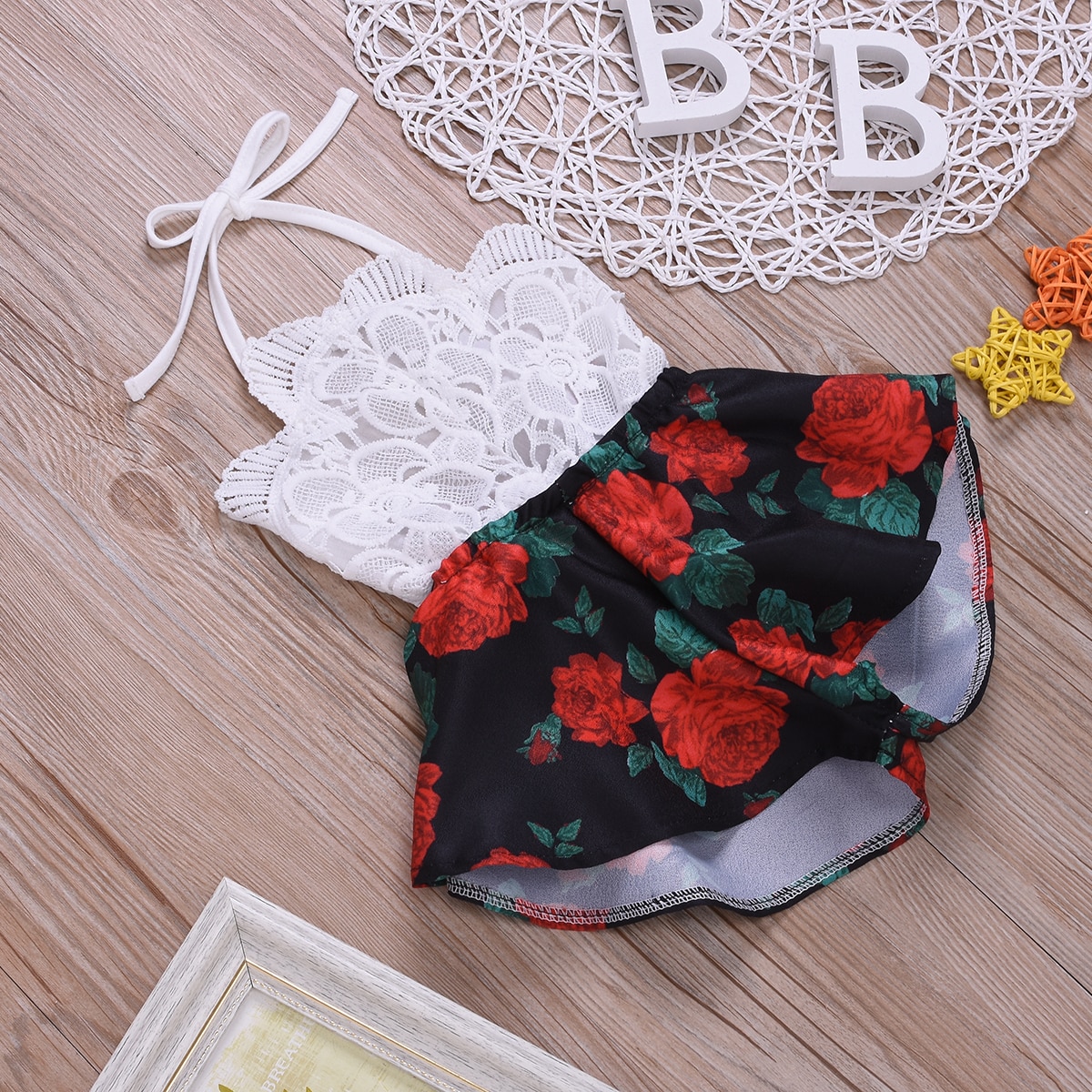 Newborn-Baby-Girl-Clothes-Sleeveless-Lace-Flower-Print-Strap-Romper-Jumpsuit-One-Piece-Outfit-Summer-Clothes-4