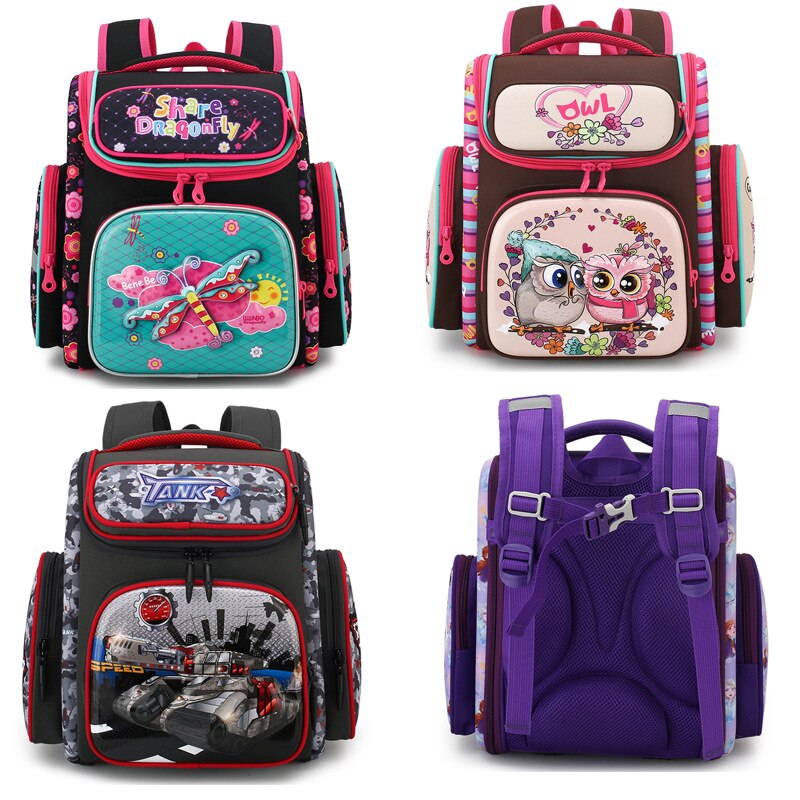 Newest-3D-Cartoon-Owl-Kids-School-Bag-for-Girls-Orthopedic-Primary-Schoolbag-Folded-Children-School-Bag-3