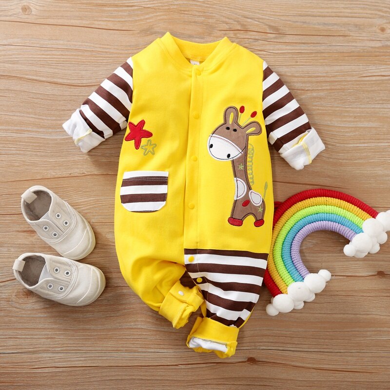 PatPat-New-Arrival-Autumn-and-Winter-Baby-Boy-Girl-Cute-Giraffe-Embroidery-Stripe-Design-Long-sleeve-1
