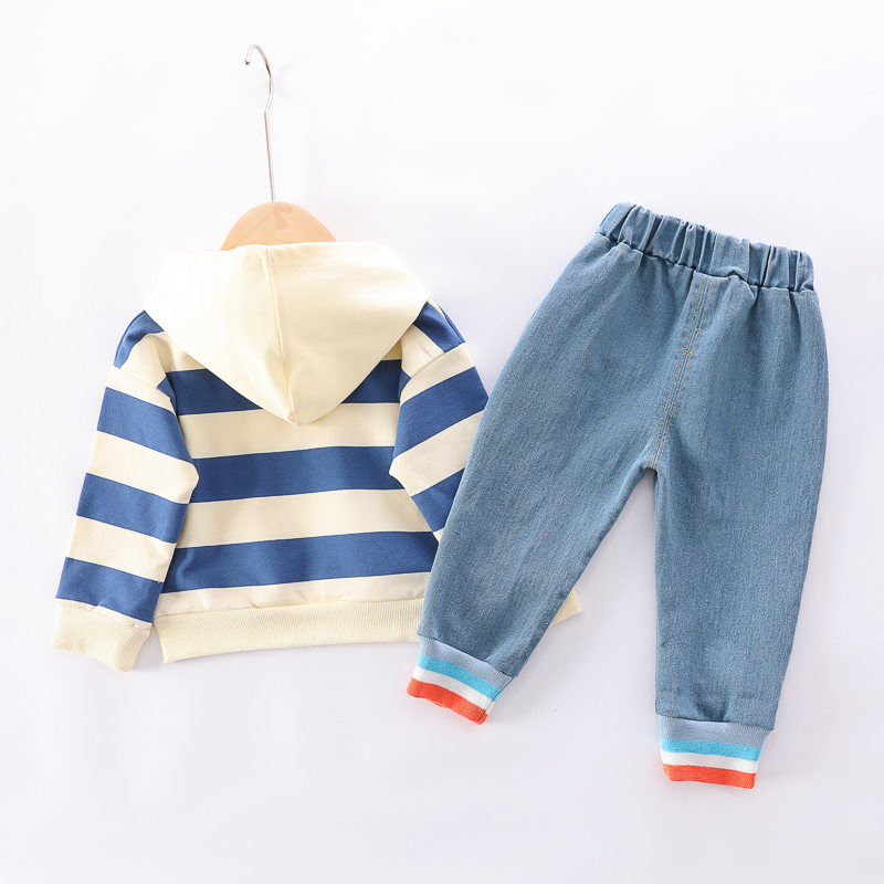 Spring-Autumn-Baby-Boys-Girl-Clothes-strips-cartoon-Hoodies-jeans-2Pcs-sets-Outfit-Infant-Kids-Sport-4