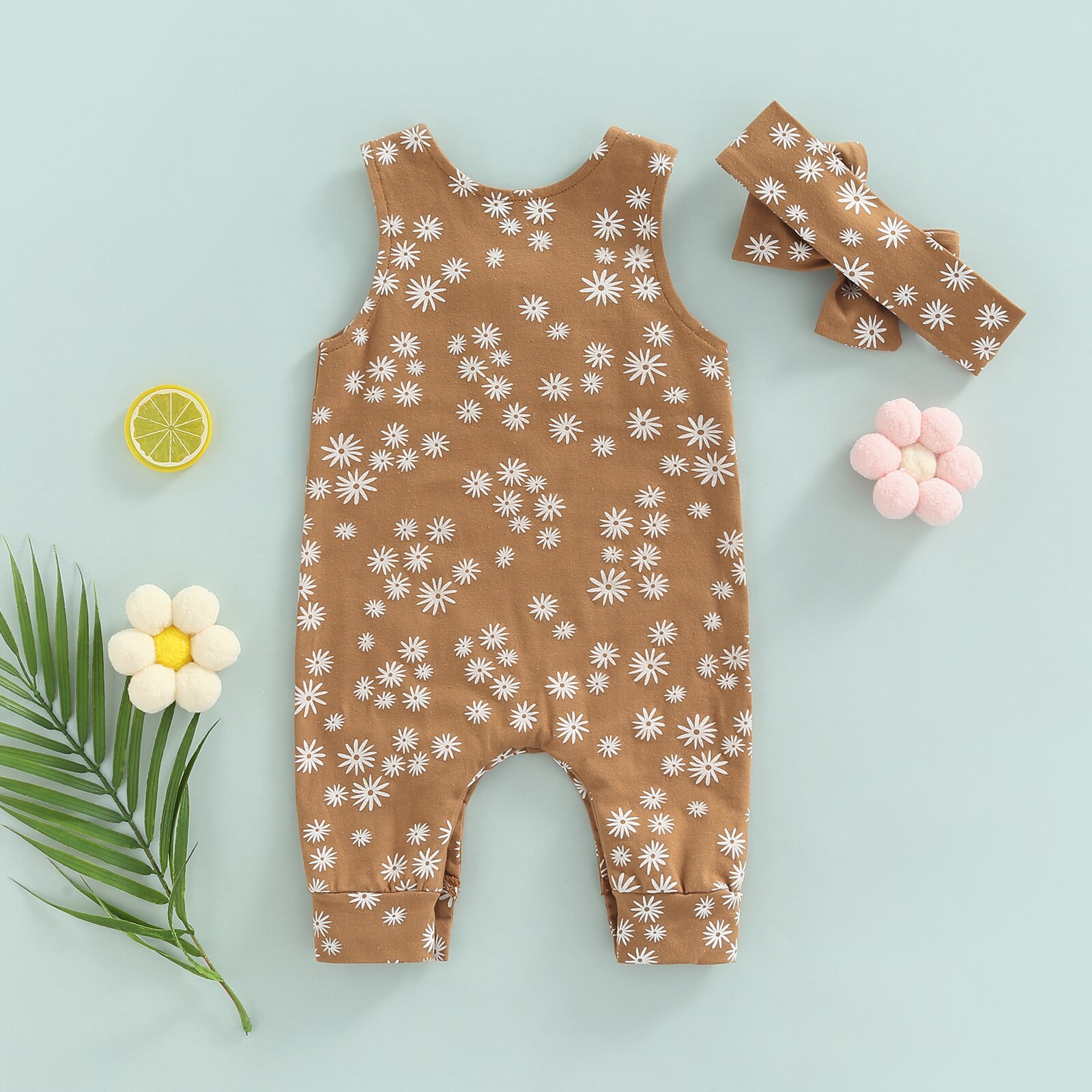 Summer-Baby-Girls-Casual-Sleeveless-Daisy-Print-Jumpsuit-Romper-Headband-Toddler-Girl-Jumpsuit-Outfit-Clothes-Sets-5