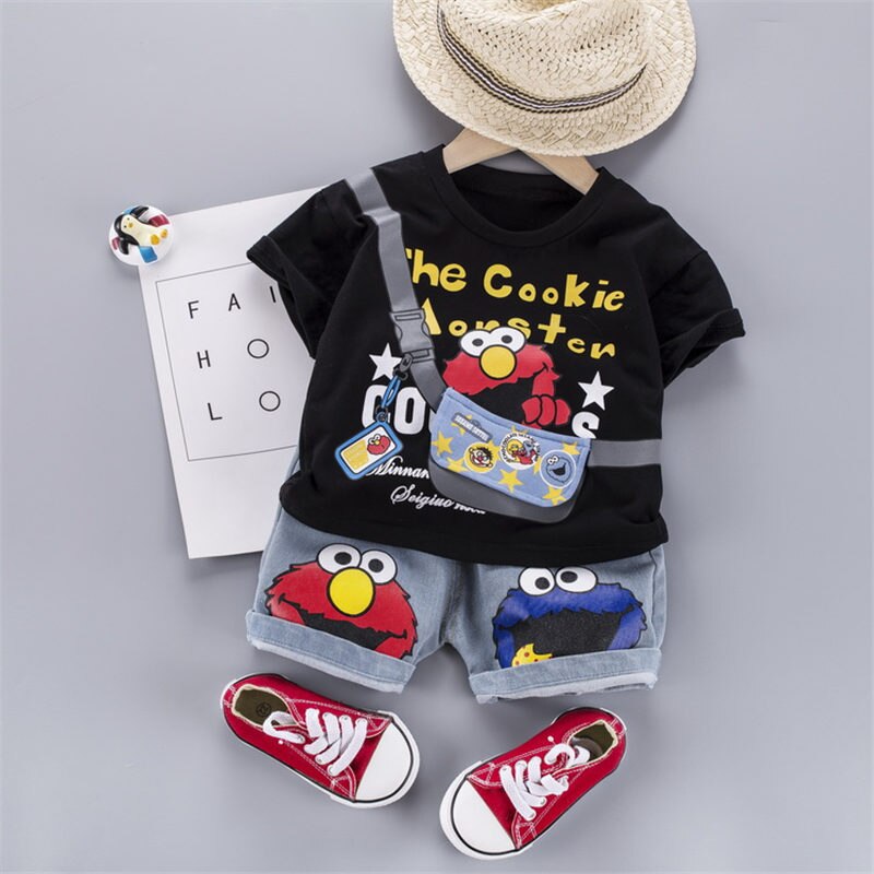 Summer-Children-Out-Clothes-Baby-Boy-cartoon-O-Neck-T-Shirt-denim-Shorts-2Pcs-sets-Infant-3