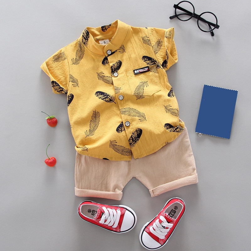 Summer-new-baby-boy-clothing-sets-children-s-clothing-cotton-print-short-sleeve-shirt-shorts-set-2