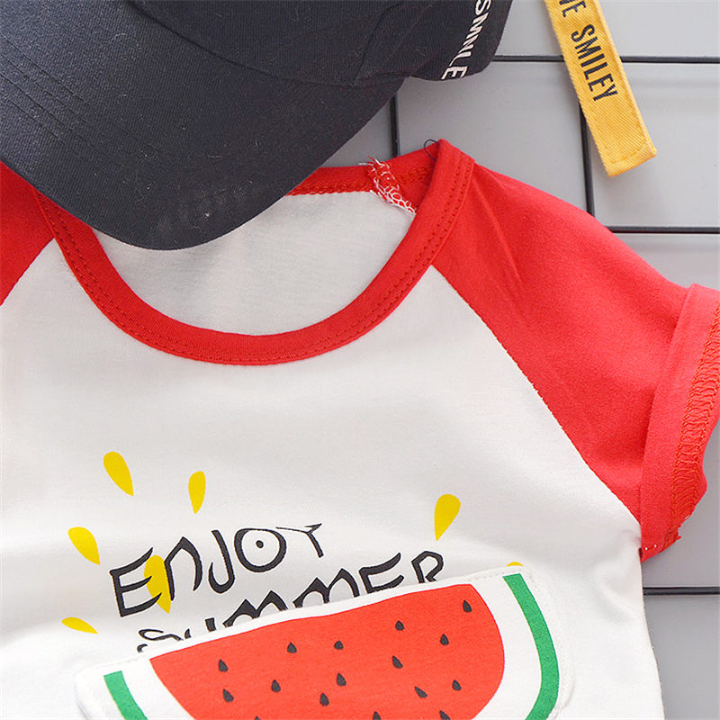 Summer-new-style-Baby-Girls-Boys-Clothing-Kids-Cloth-Lovely-watermelon-T-Shirt-Shorts-Infant-Children-3