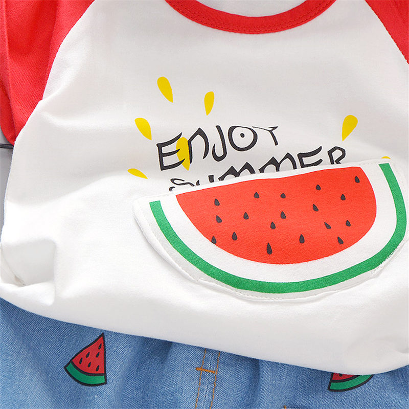 Summer-new-style-Baby-Girls-Boys-Clothing-Kids-Cloth-Lovely-watermelon-T-Shirt-Shorts-Infant-Children-4