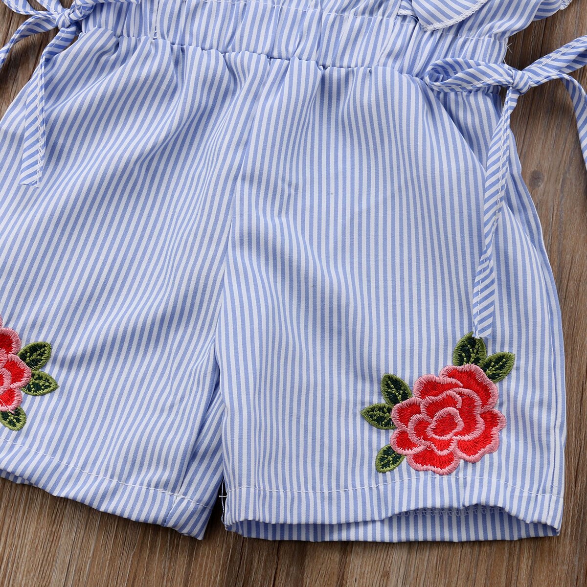 Toddler-Kids-Baby-Girl-Flower-Stripe-Ruffle-Romper-Jumpsuit-Outfits-Clothes-4