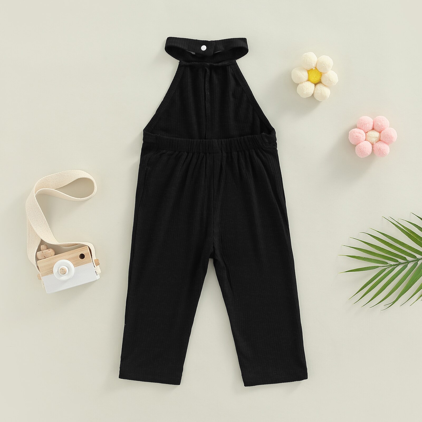 Toddler-Kids-Baby-Girls-Calf-length-Jumpsuit-Kid-Snap-Button-Halter-Open-Back-Solid-Color-Ribbed-1