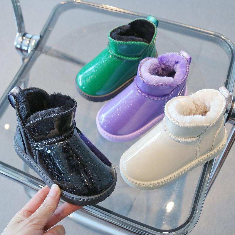 Baby-Girls-Casual-Snow-Boots-Versatile-Winter-New-Korean-Style-Purple-Simple-Waterproof-Kids-Fashion-Boys-1
