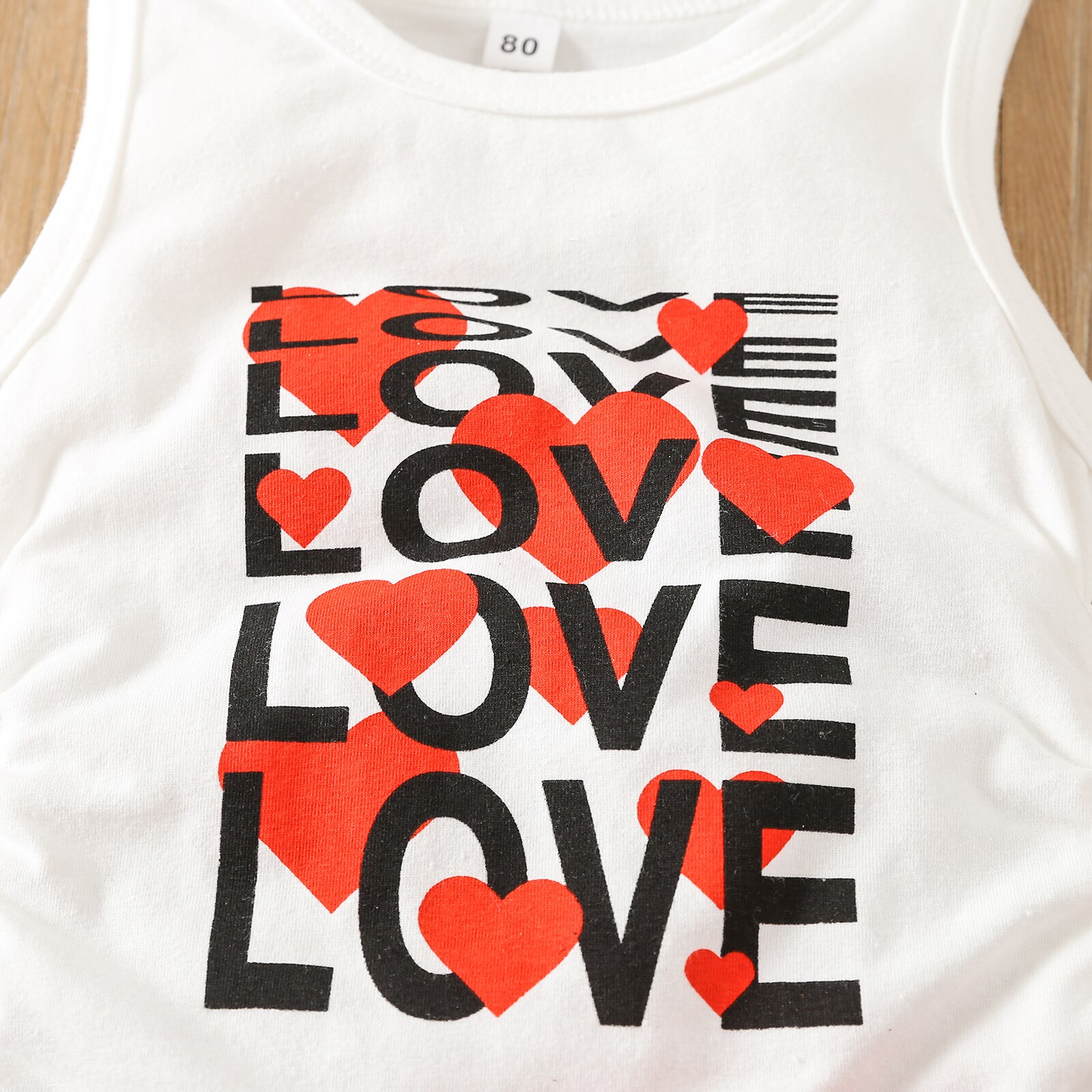 Baby-Toddler-Girls-Clothes-Set-Love-heart-Pattern-Letter-Printed-Sleeveless-Tank-Tops-Solid-Color-Shorts-2