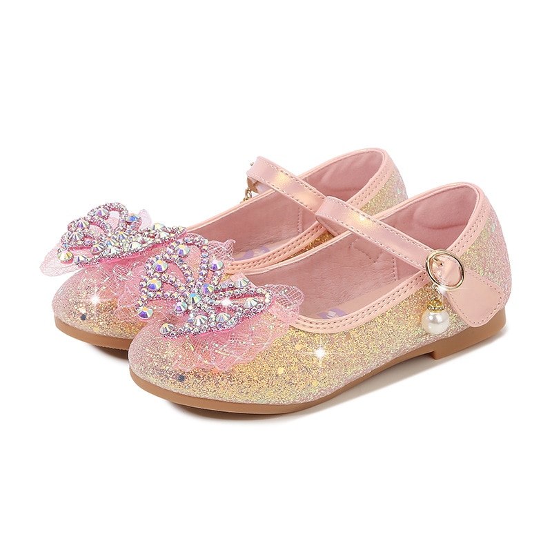 Disney-Children-Princess-Shoes-For-Girls-Sandals-Comfortable-Soft-Bottom-Butterfly-Party-Dress-Crystal-Pink-Shoes-3