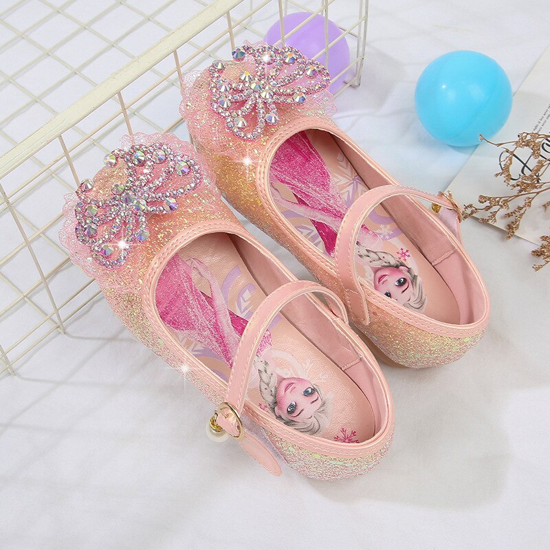 Disney-Children-Princess-Shoes-For-Girls-Sandals-Comfortable-Soft-Bottom-Butterfly-Party-Dress-Crystal-Pink-Shoes-5