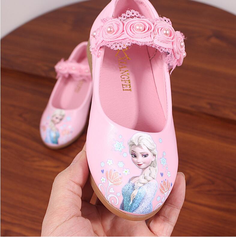 Disney-New-Kids-Elsa-Casual-Shoes-girls-Frozen-Princess-Pink-Soft-Shoes-Children-s-Cartoon-pearl-2