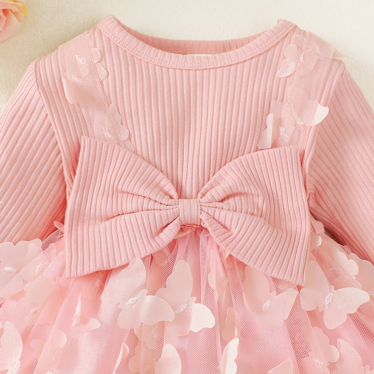Hibobi-Baby-Bowknot-Butterfly-Decor-Mesh-Long-Sleeve-Dress-Ruffles-Lace-Bow-Princess-Dresses-Costumes-Clothes-3