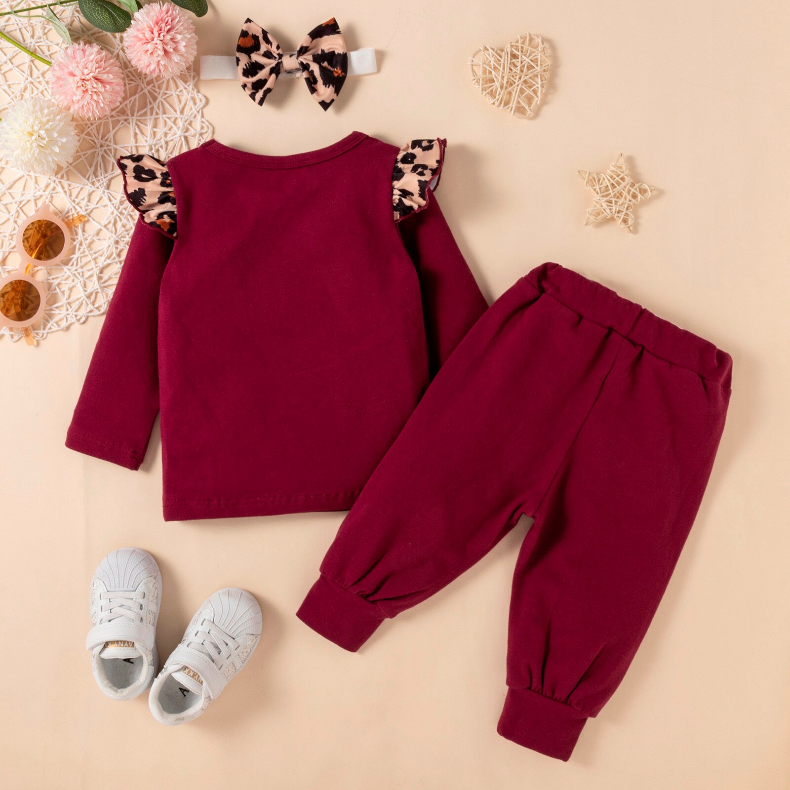 New-Toddler-Infant-Baby-Girls-Clothes-Letter-Leopard-Print-Top-Bow-Pants-Set-Baby-Outfits-Fall-3
