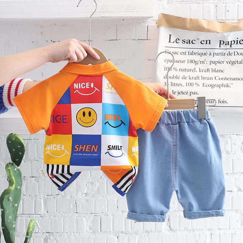 2022-Children-Clothes-Sets-Summer-Boys-Cool-Fashion-Toddler-Baby-Girls-Clothing-Full-Printing-T-shirt-2