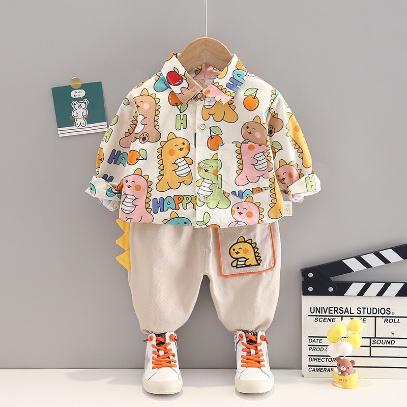 Boys-Suits-Clothing-Baby-Autunm-New-Fashion-Style-Cotton-Cardian-With-Full-Print-Shirt-And-Pant-3