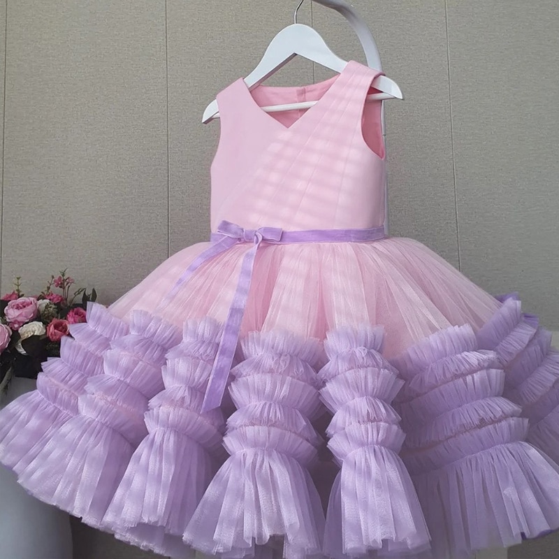 Summer-Girl-Party-Dress-Christmas-Birthday-Bridesmaid-Princess-Dress-Children-Gown-Bow-Cake-Lace-Wedding-Fluffy-2