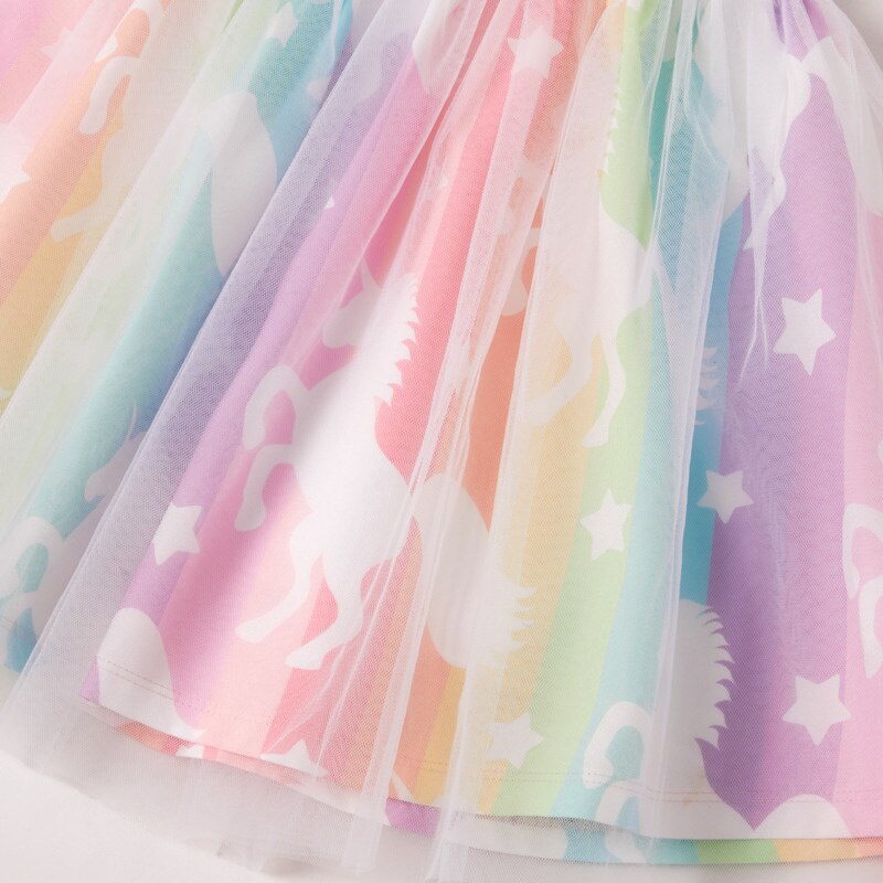 2022-Spring-New-Little-Girls-Clothing-Pink-Clothes-Set-Cartoon-Unicorn-Long-Sleeve-T-shirt-Skirt-3