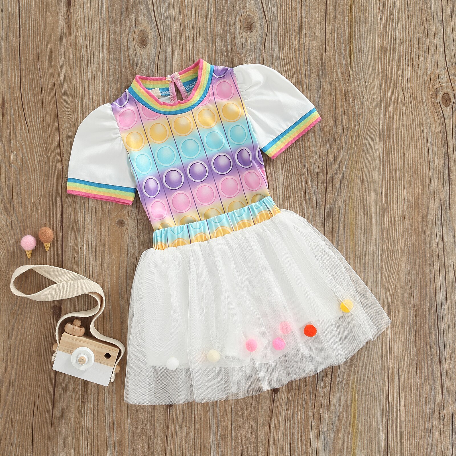 Citgeett-Summer-Kids-Girls-Short-Skirt-Suit-Pattern-Rainbow-Stripes-Short-Sleeves-Romper-Jumpsuit-Tutu-Skirt-2