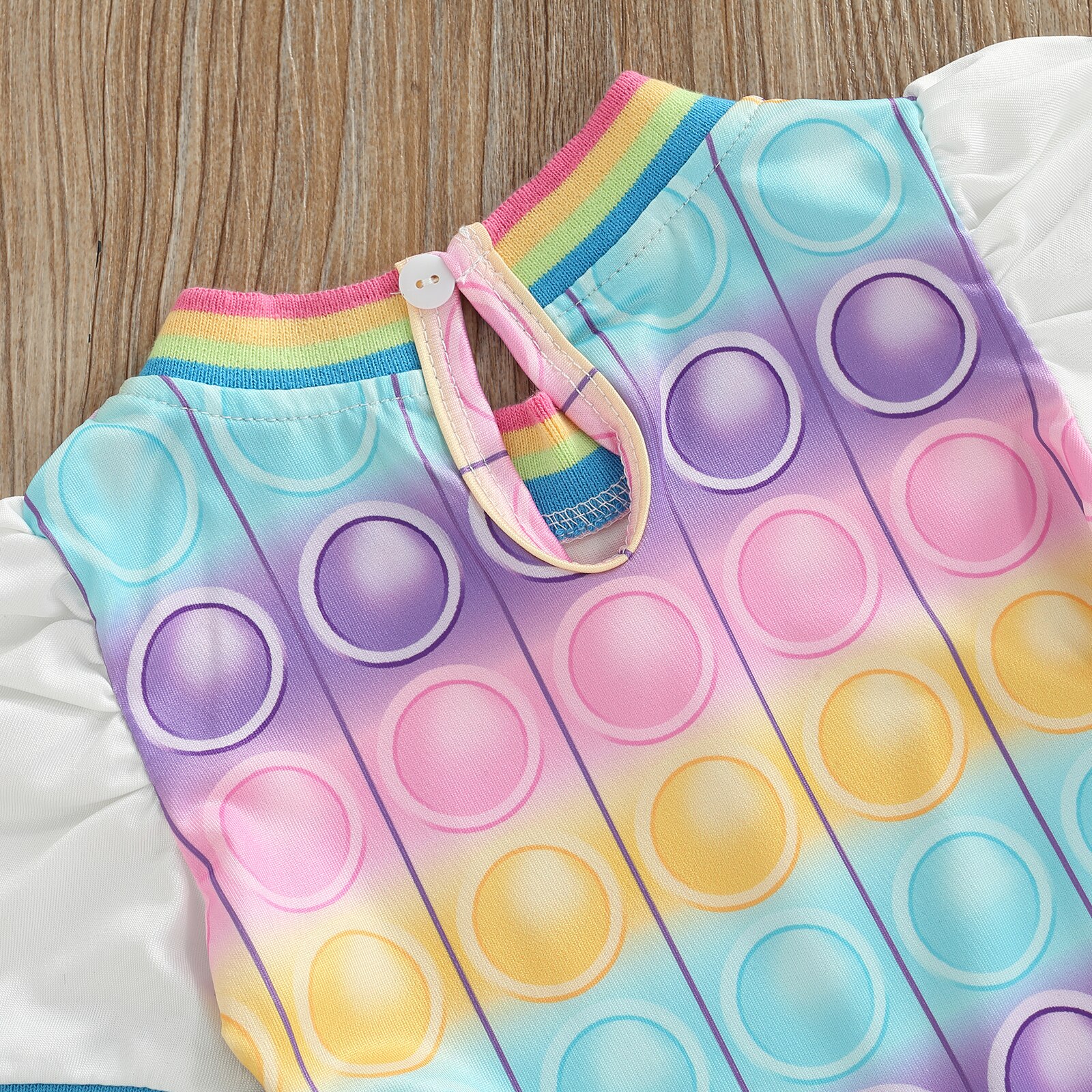 Citgeett-Summer-Kids-Girls-Short-Skirt-Suit-Pattern-Rainbow-Stripes-Short-Sleeves-Romper-Jumpsuit-Tutu-Skirt-4