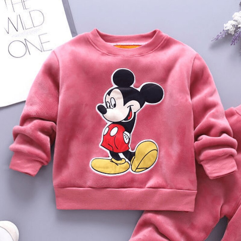 Disney-Mickey-Baby-Girl-Boy-Fleece-Clothes-Set-Top-Pant-Winter-Child-Clothing-Suit-Xmas-Long-4