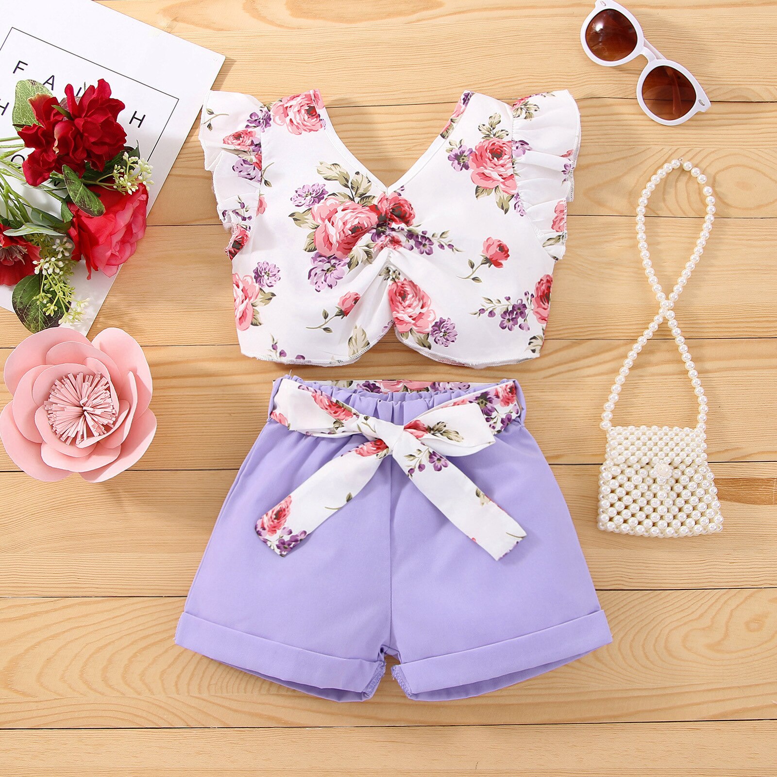 Summer-Newborn-Baby-Girl-Clothes-Set-Children-s-Floral-Short-Sleeve-Top-Shorts-Kid-Outfits-Sets-1
