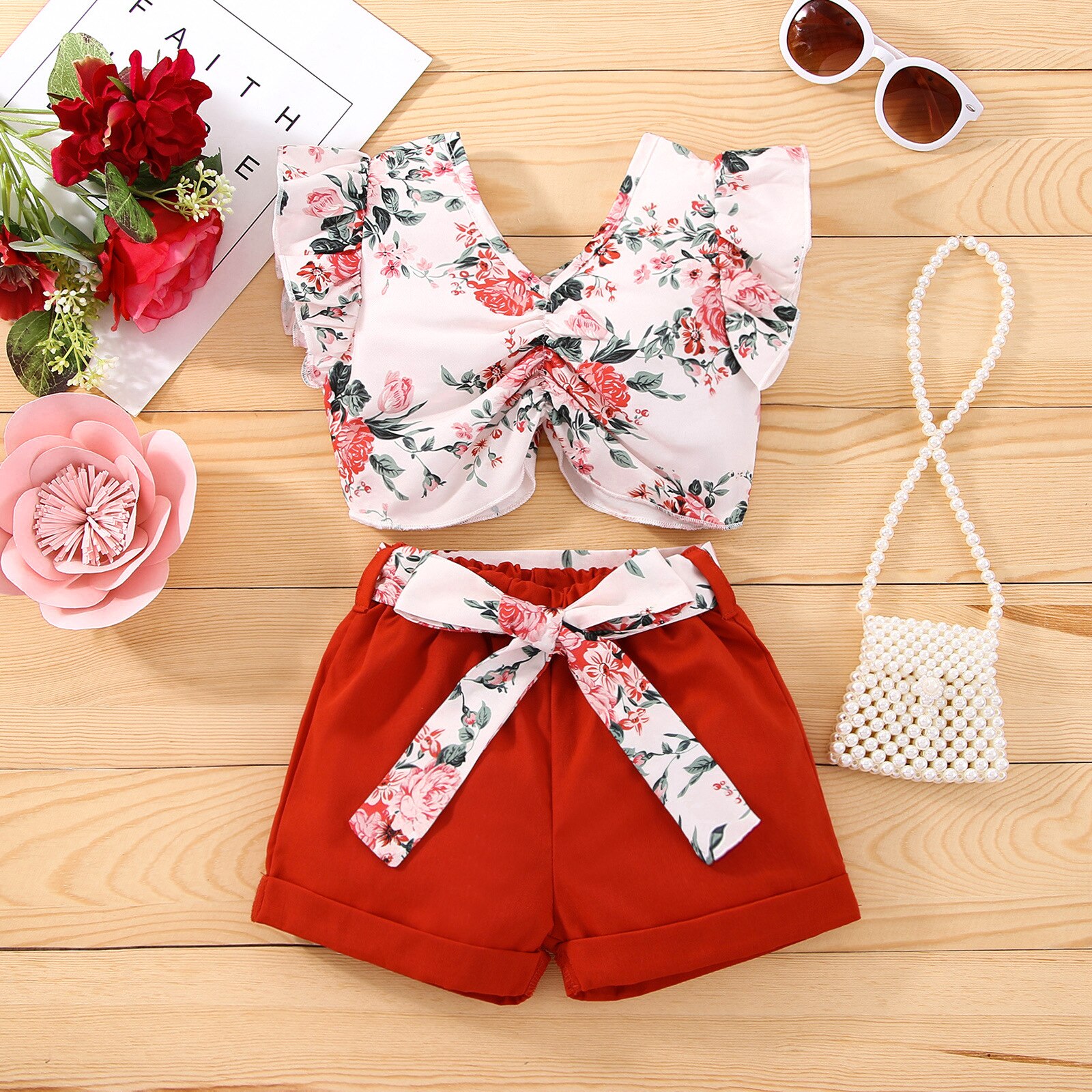 Summer-Newborn-Baby-Girl-Clothes-Set-Children-s-Floral-Short-Sleeve-Top-Shorts-Kid-Outfits-Sets-2