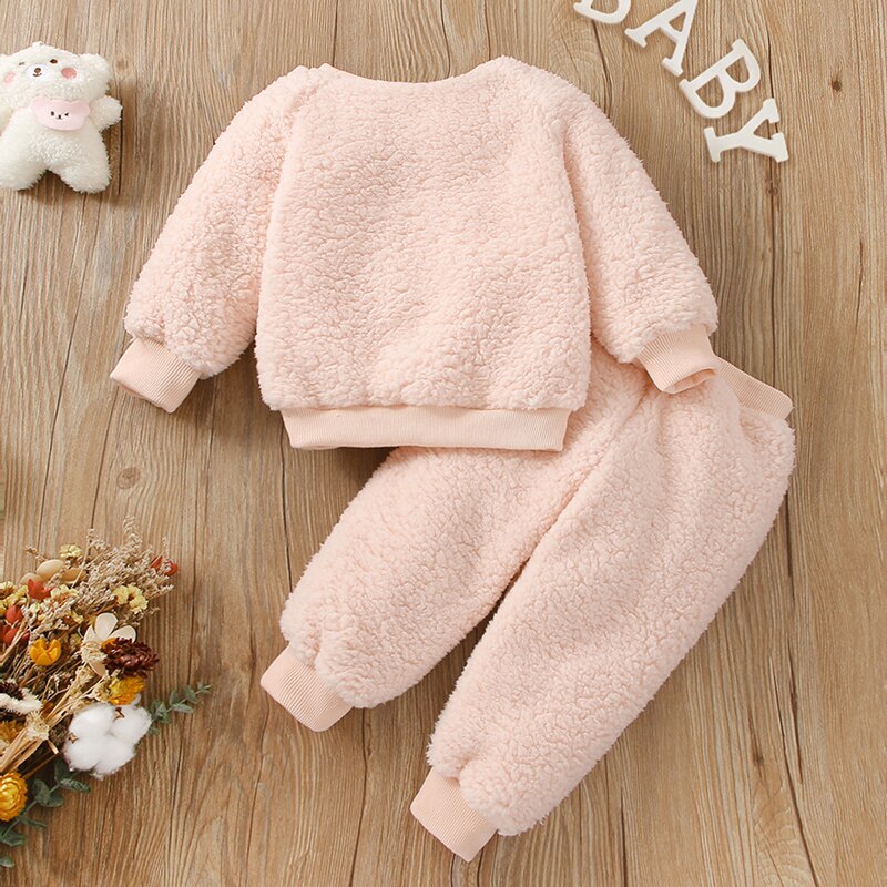 Toddler-Baby-Girls-2-Pieces-Outfit-Smiling-Face-Round-Neck-Long-Sleeve-Warm-Plush-Tops-Elastic-5