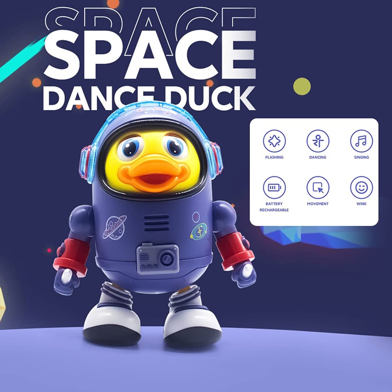 Baby-Duck-Toy-Musical-Interactive-Toy-Electric-with-Lights-and-Sounds-Dancing-Robot-Space-Elements-for-1