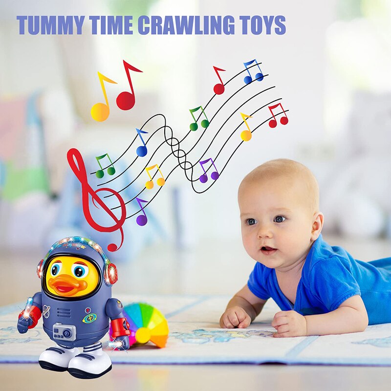 Baby-Duck-Toy-Musical-Interactive-Toy-Electric-with-Lights-and-Sounds-Dancing-Robot-Space-Elements-for-5