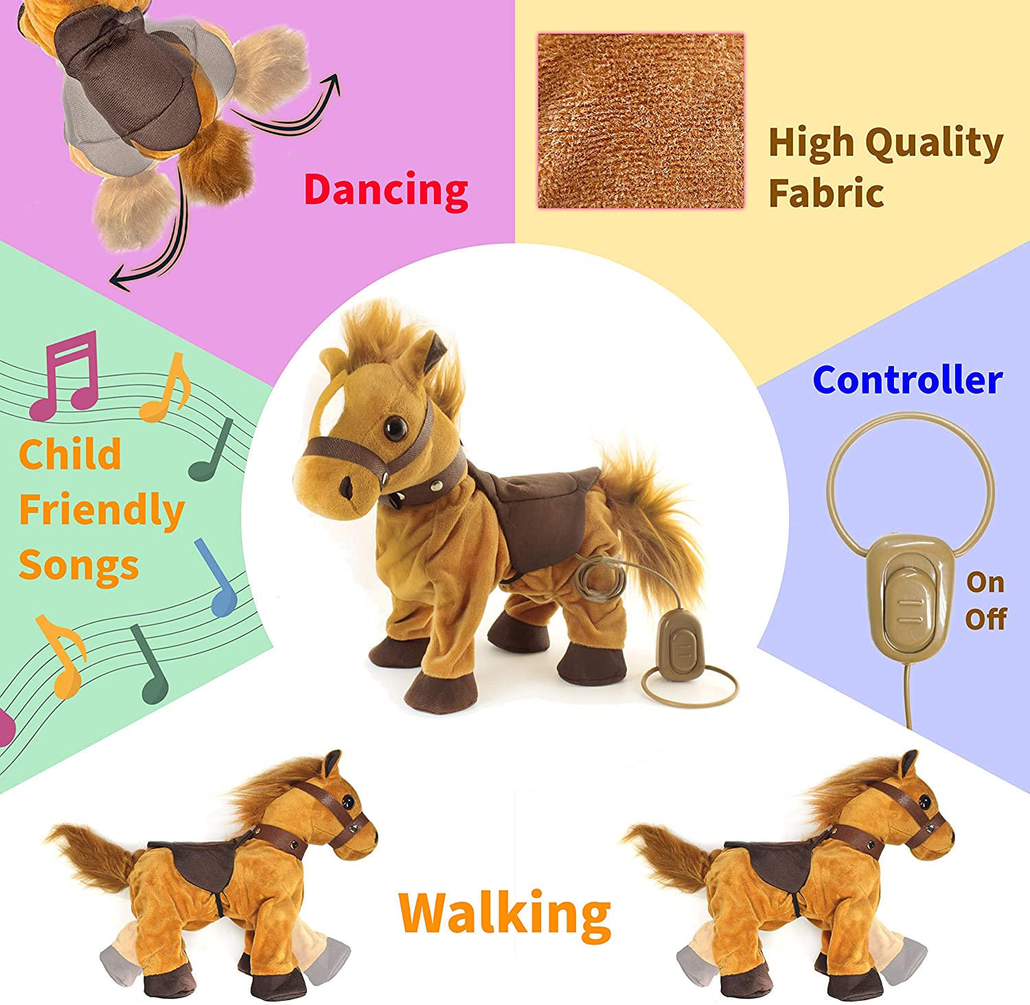 Electronic-Interactive-Horse-Walk-Along-Horse-with-Remote-Control-Leash-Dancing-Singing-Walking-Musical-Pony-Pet-1