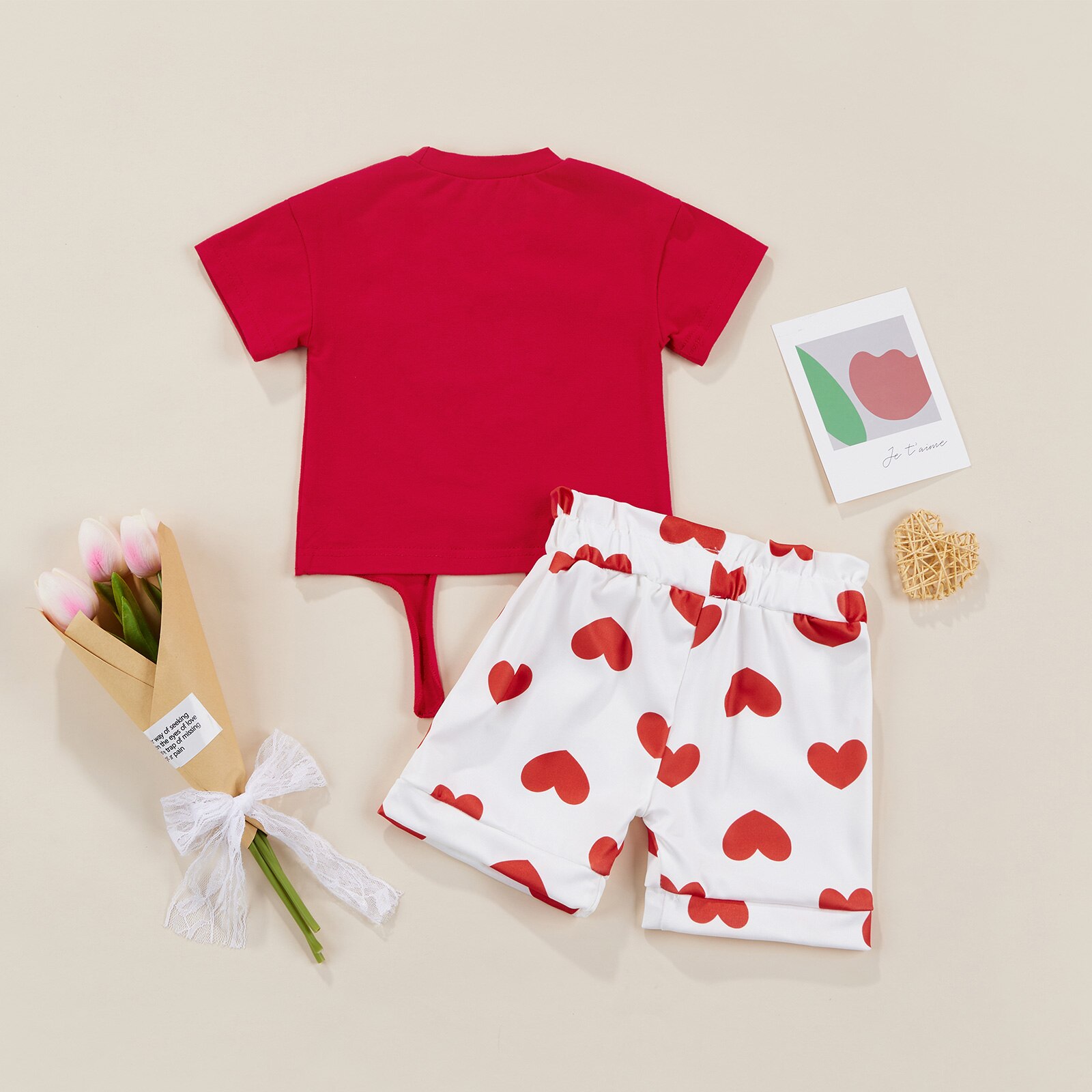 FOCUSNORM-0-4Y-Valentines-Days-Baby-Girls-Clothes-Sets-Heart-Letter-Embroidered-Short-Sleeve-Tops-Shorts-2