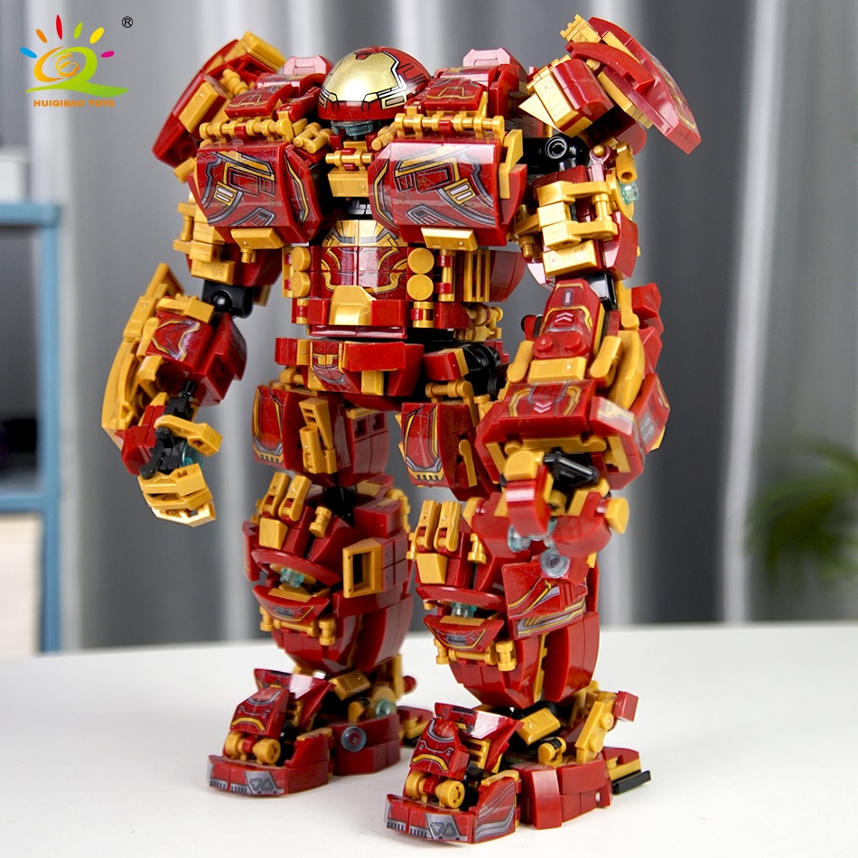 HUIQIBAO-1450PCS-City-War-Super-Armor-Robot-Building-Blocks-Military-Warrior-Mecha-Figures-Weapon-Bricks-Toys-3