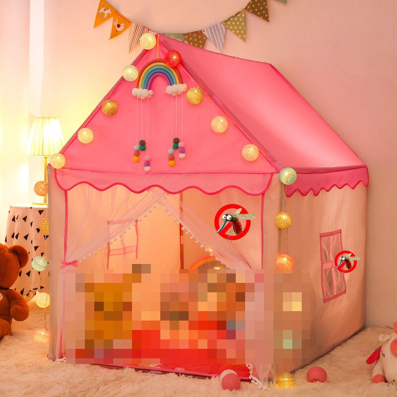 Solid-Wood-Children-s-Tent-Indoor-Small-Tent-Princess-Girl-Cute-Dream-Castle-Boy-Toy-House-1