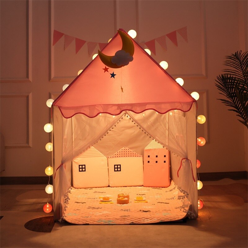 Solid-Wood-Children-s-Tent-Indoor-Small-Tent-Princess-Girl-Cute-Dream-Castle-Boy-Toy-House-2