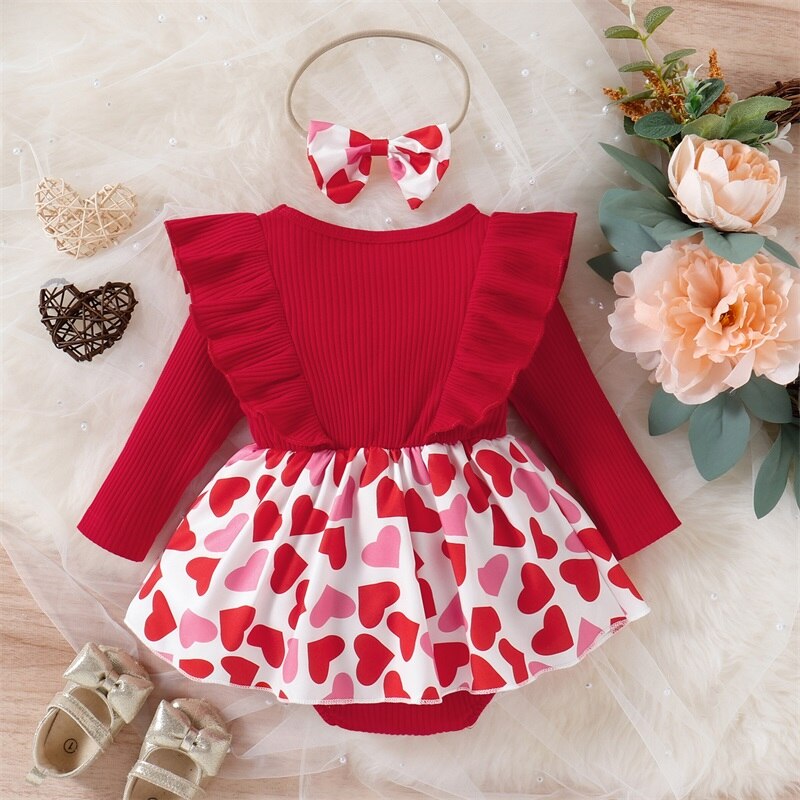 Toddler-Baby-Girls-Clothes-Valentine-s-Day-Outfits-Long-Sleeve-Heart-Print-Skirt-Romper-with-Headband-1
