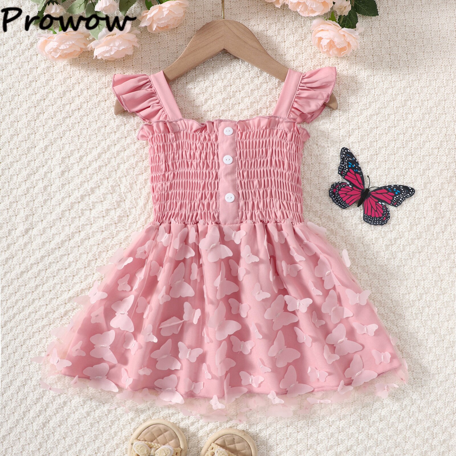 Prowow-1-5Y-Girl-Birthday-Dresses-Summer-Sleeveless-Spaghetti-Peplum-Butterfly-Child-Dress-For-Girls-Baby-1